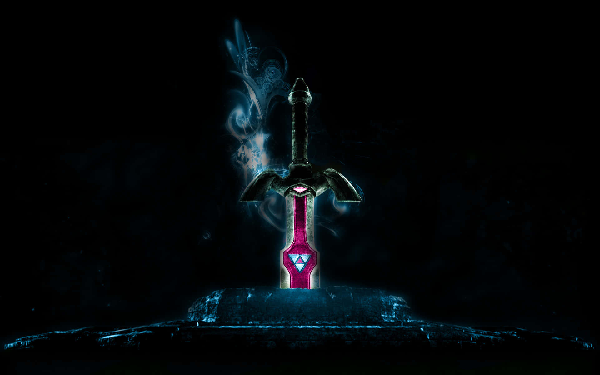 Link băng qua vùng đất Hyrule trong Huyền thoại Zelda Hình nền