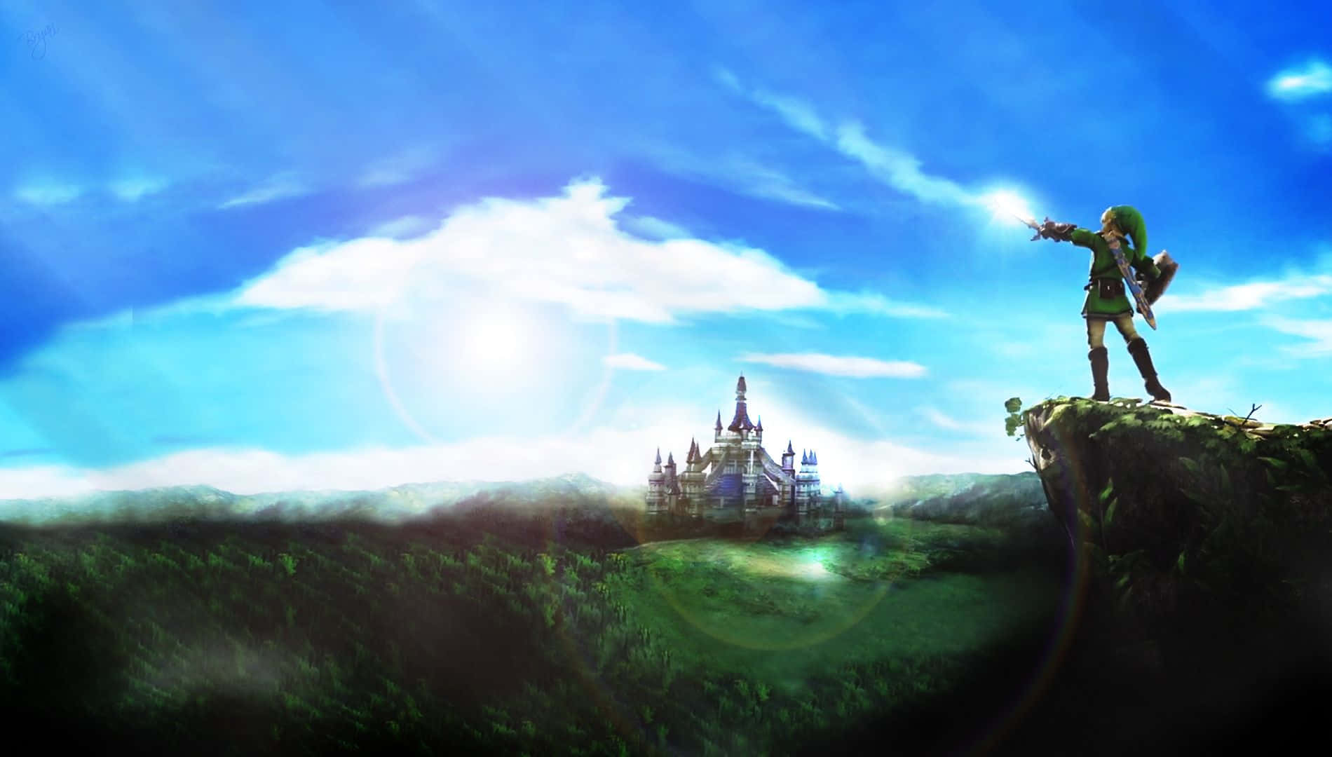 Link và Zelda chạy đua giải cứu Quần đảo trong The Legend of Zelda Hình nền