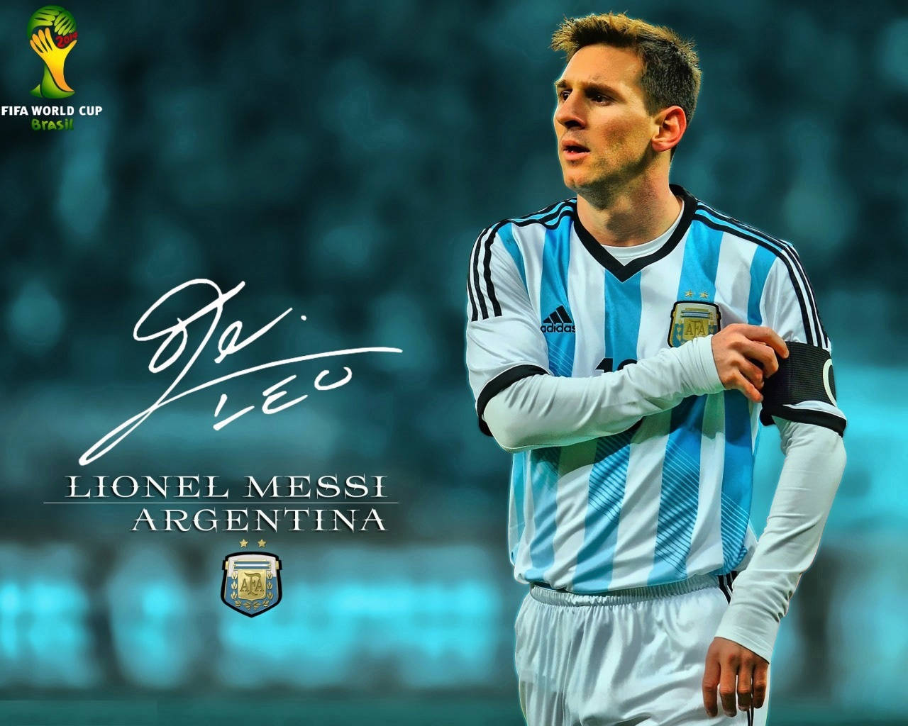 Hình nền chữ ký của cầu thủ đội tuyển Argentina Lionel Messi
