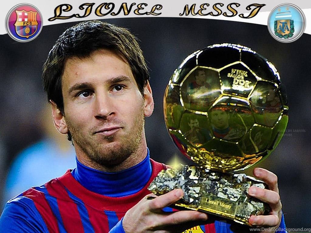 Hình nền Lionel Messi với giải thưởng Quả bóng vàng FIFA 2013