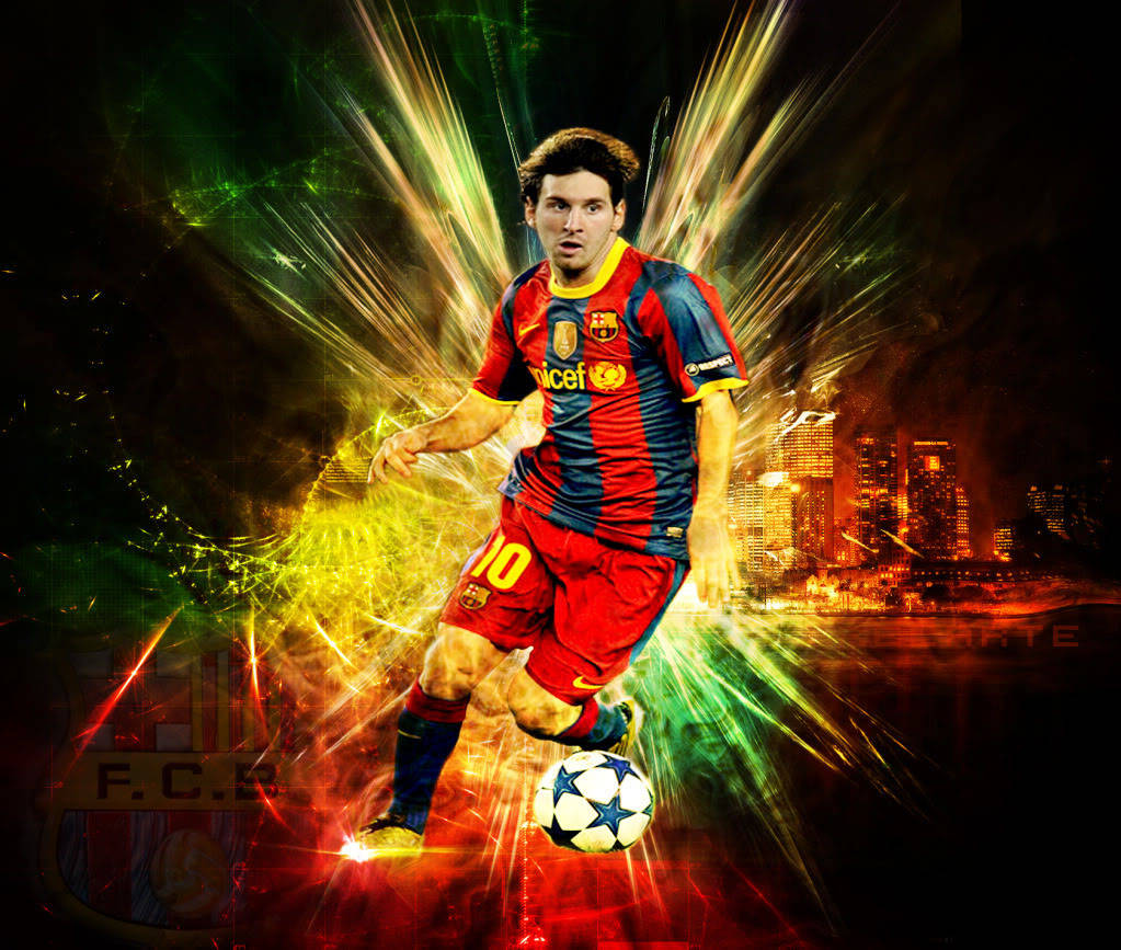 Lionel Messi thắp sáng thành phố Hình nền