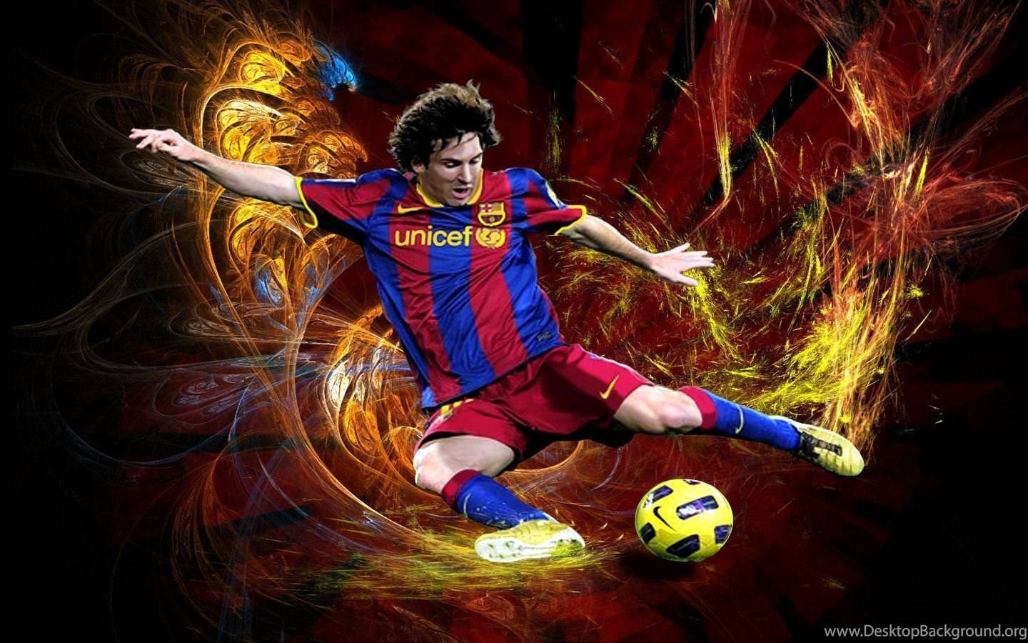 Lionel Messi tung cú sút mạnh mẽ để ghi bàn Hình nền