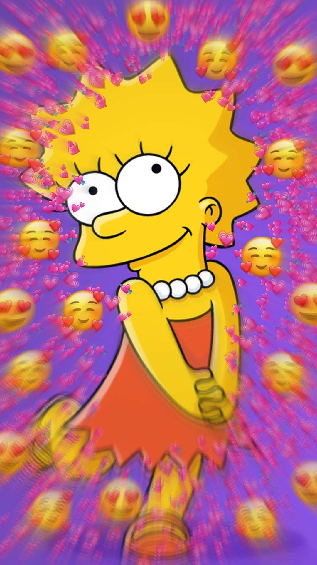 Lisa Simpson Trong Tình Yêu Tâm Trạng Thẩm Mỹ Hình nền