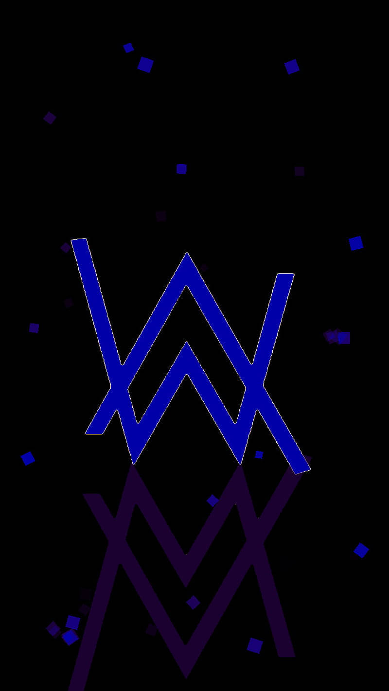 Logo Alan Walker xanh đen ấn tượng Hình nền