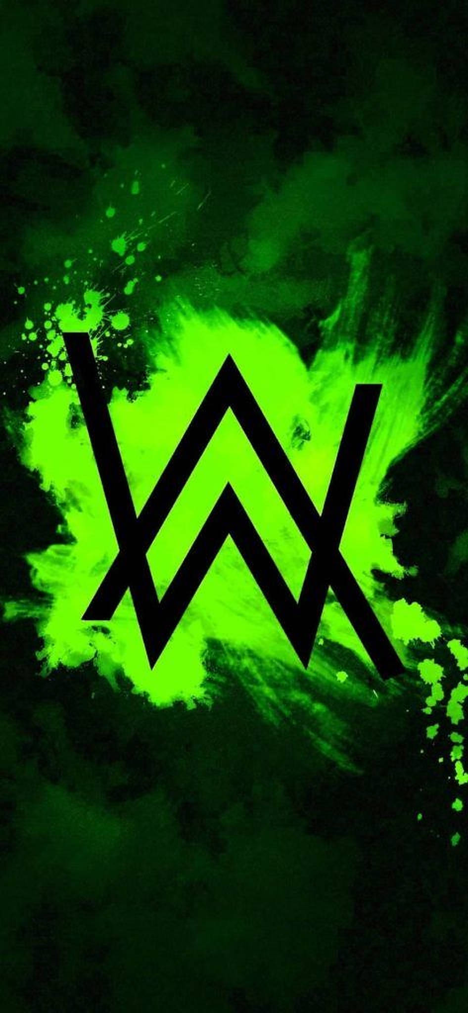 Logo Alan Walker xanh lá Hình nền
