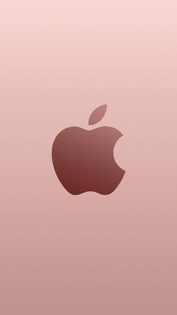 Logo Apple Hồng Vàng iPhone SE Hình nền
