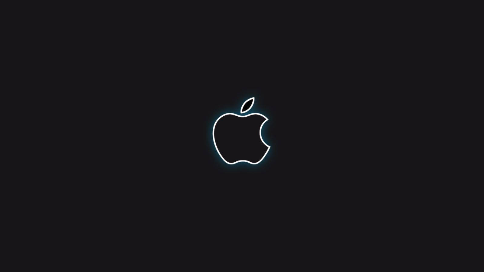 Logo Apple Màu Đen Nền Đen Hình nền