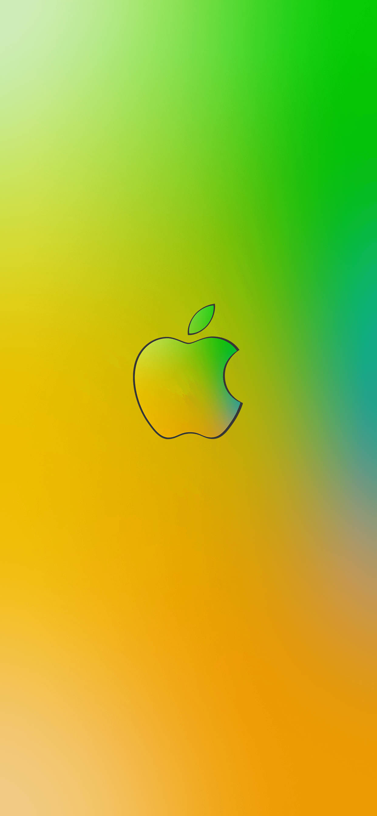 Logo Apple Màu Xanh Vàng Cho iPhone Hình nền