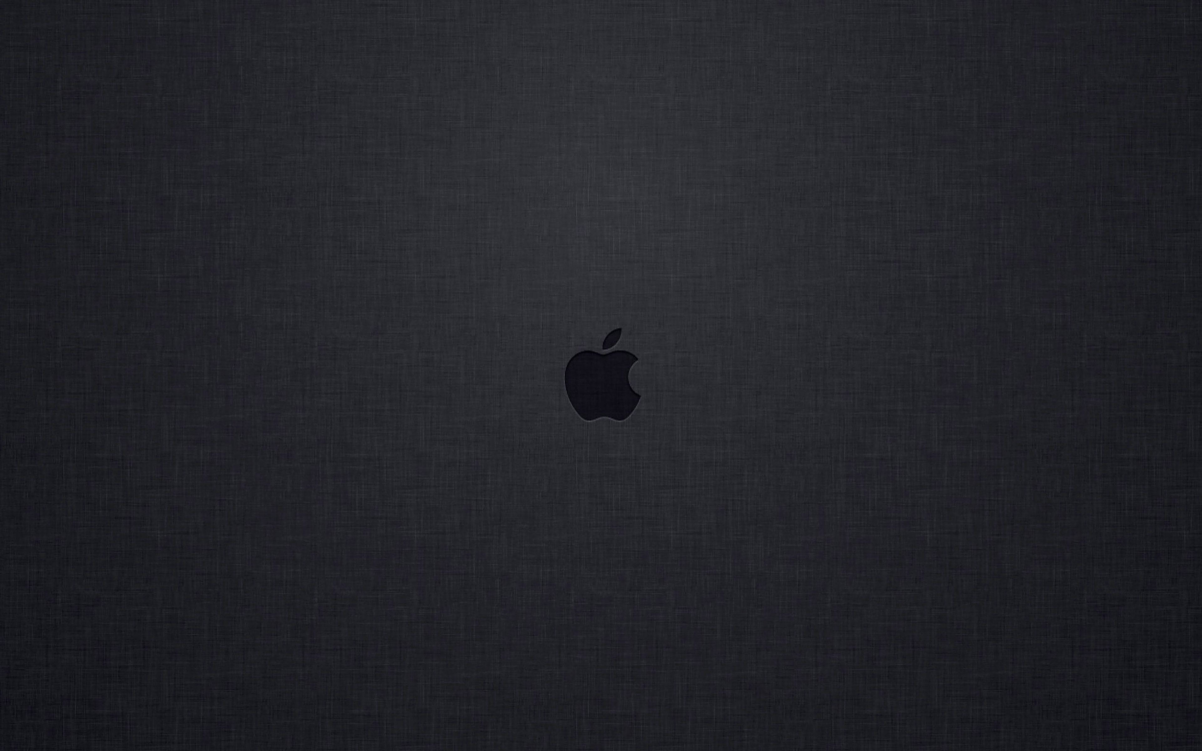 Logo Apple Nhỏ Màu Đen Trên Mac Hình nền
