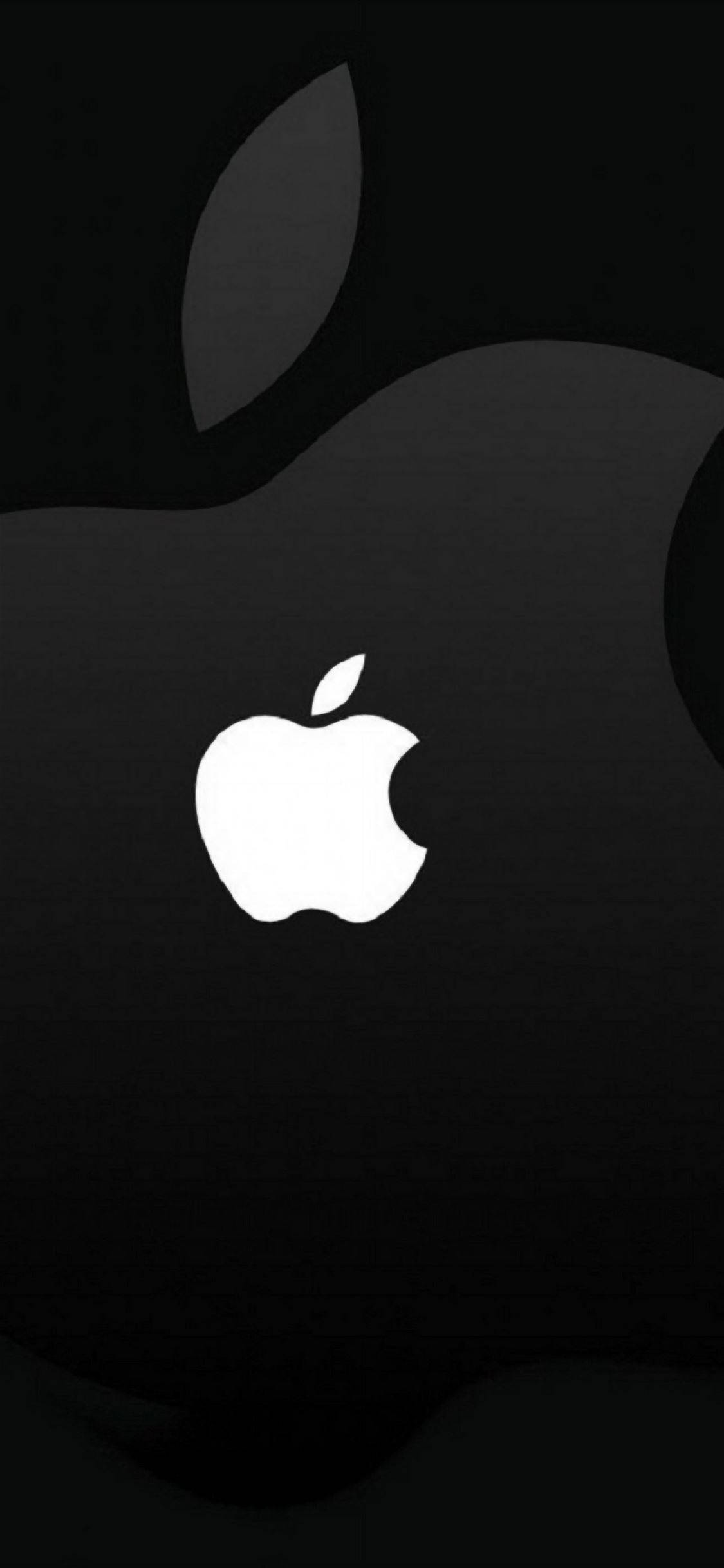 Logo Apple trắng trên nền tối iPhone Hình nền