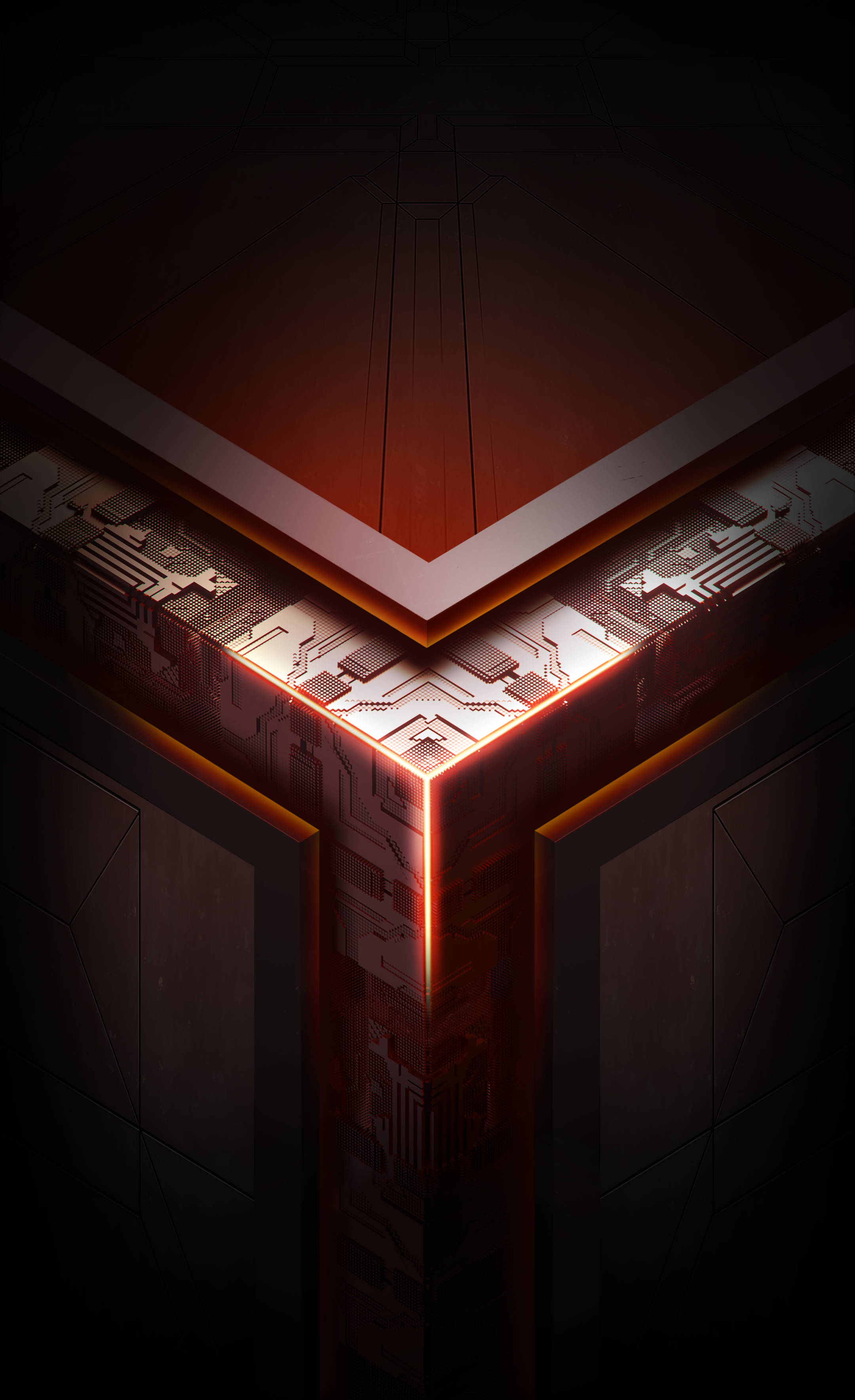 Logo Asus ROG Phone màu đỏ Hình nền