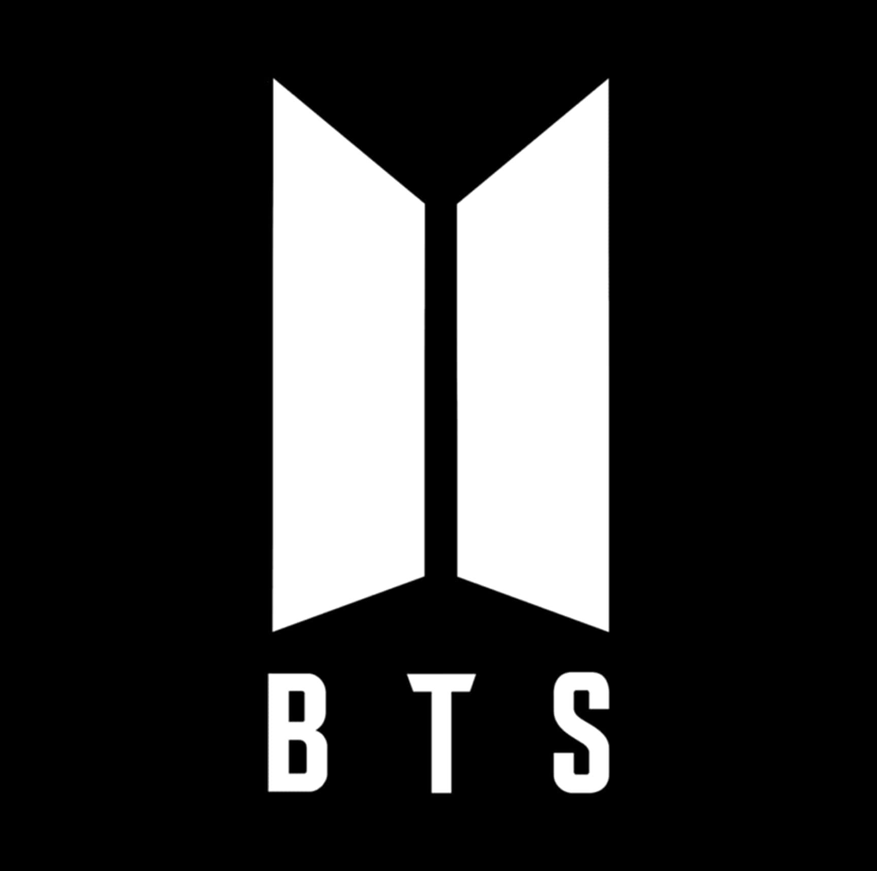 Logo B T S trắng đen Hình nền