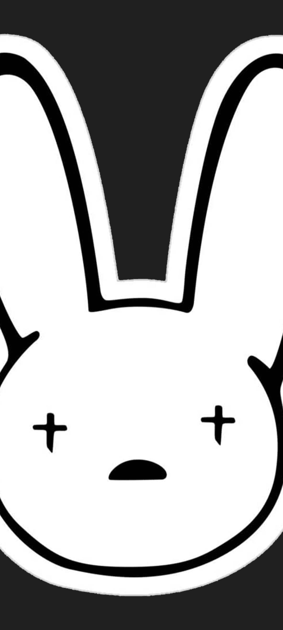 Logo Bad Bunny đen trắng Hình nền