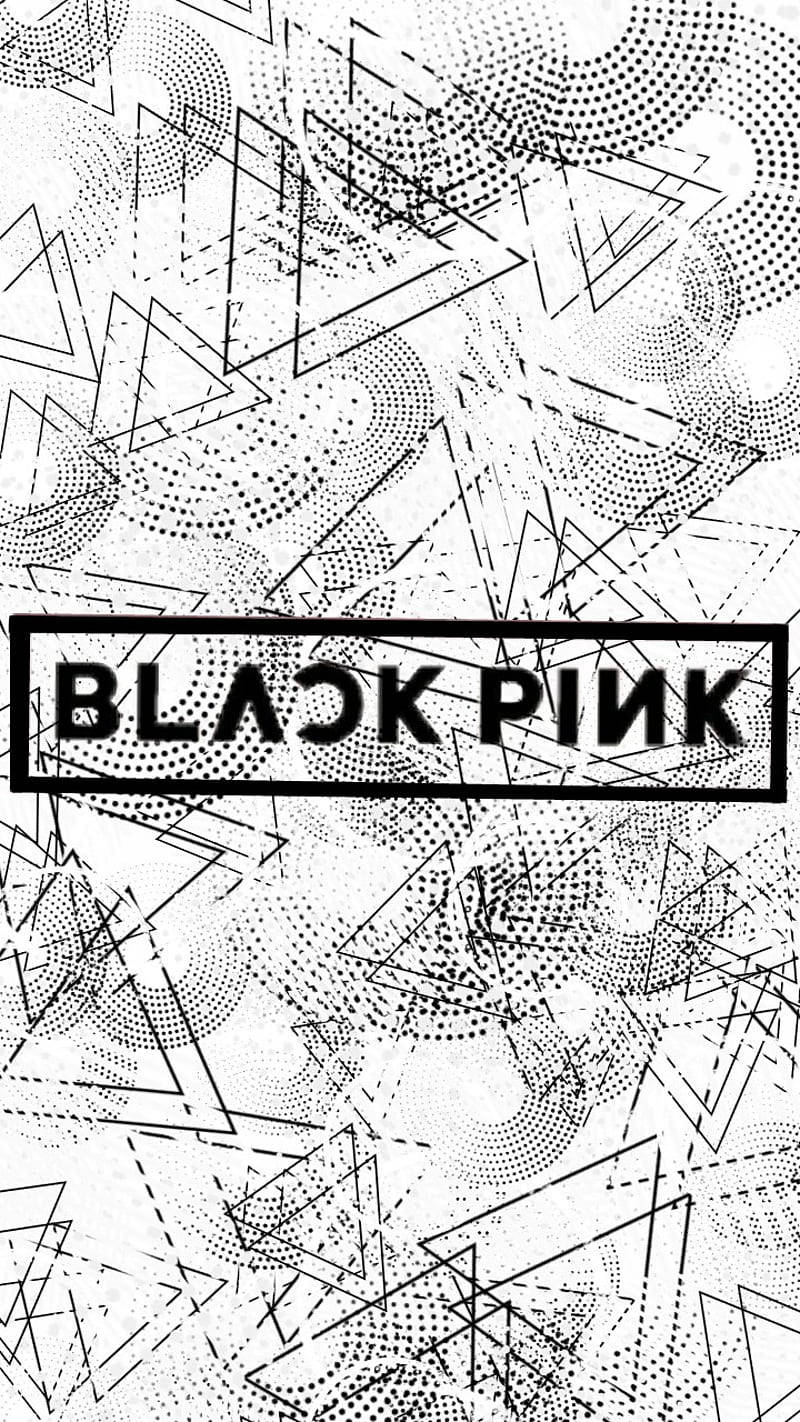 Logo Blackpink trên nền đen trắng Hình nền