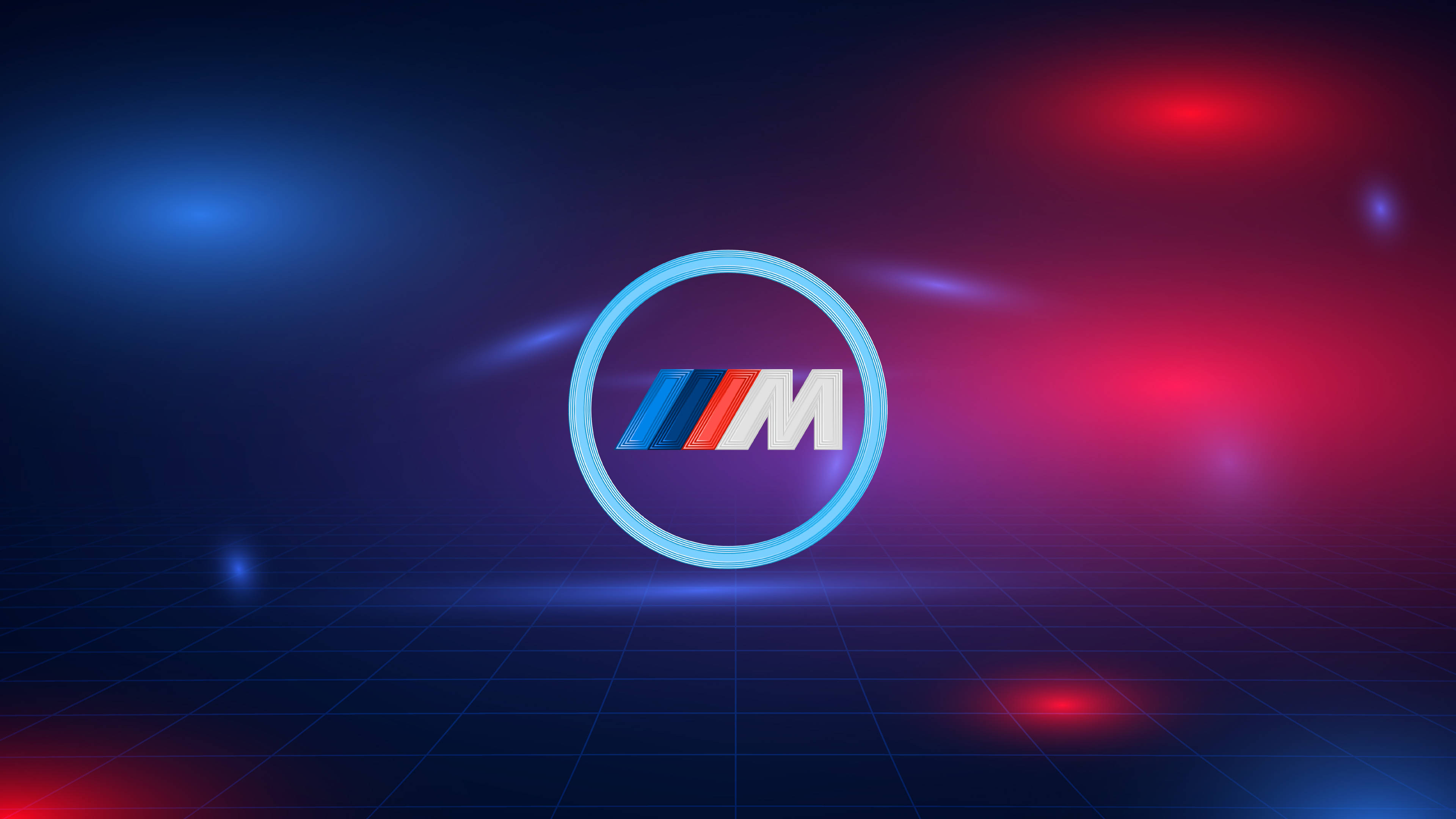 Logo BMW M với Ánh Sáng Xanh Đỏ Hình nền