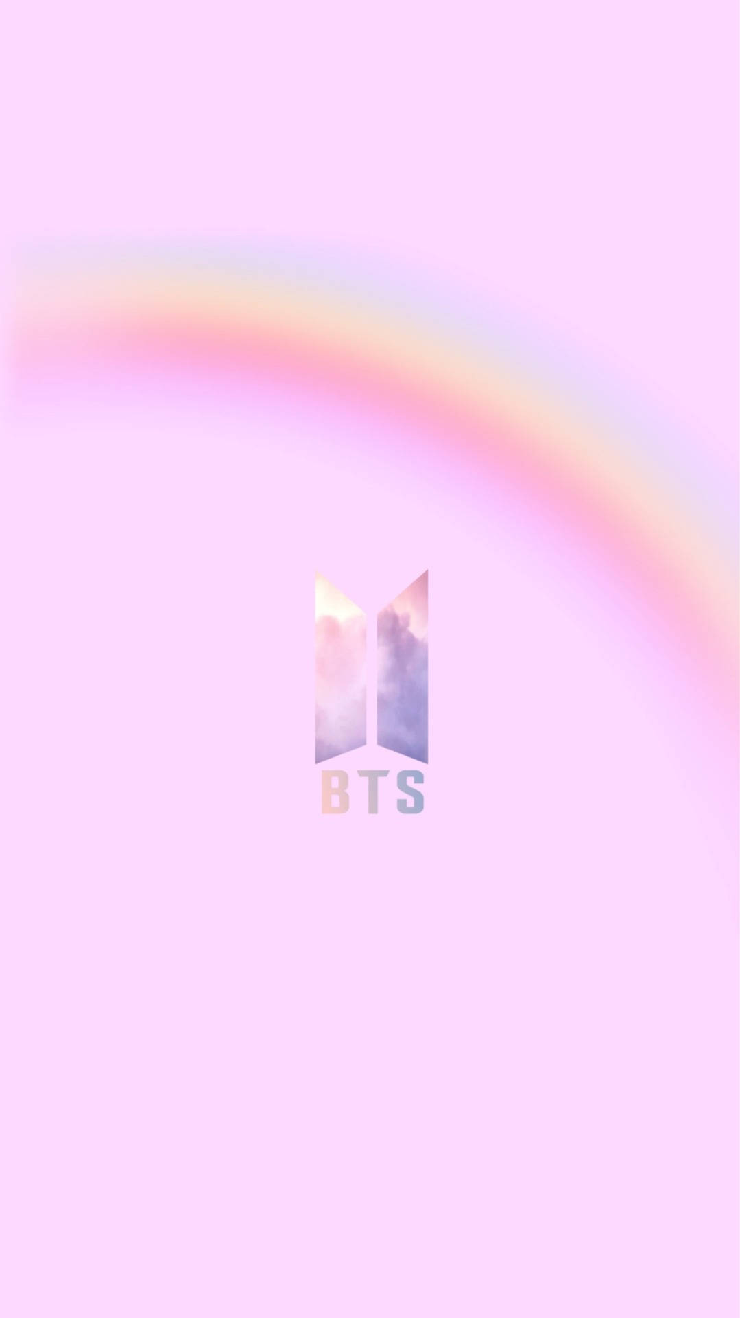 Logo BTS Cầu Vồng Hồng Hình nền