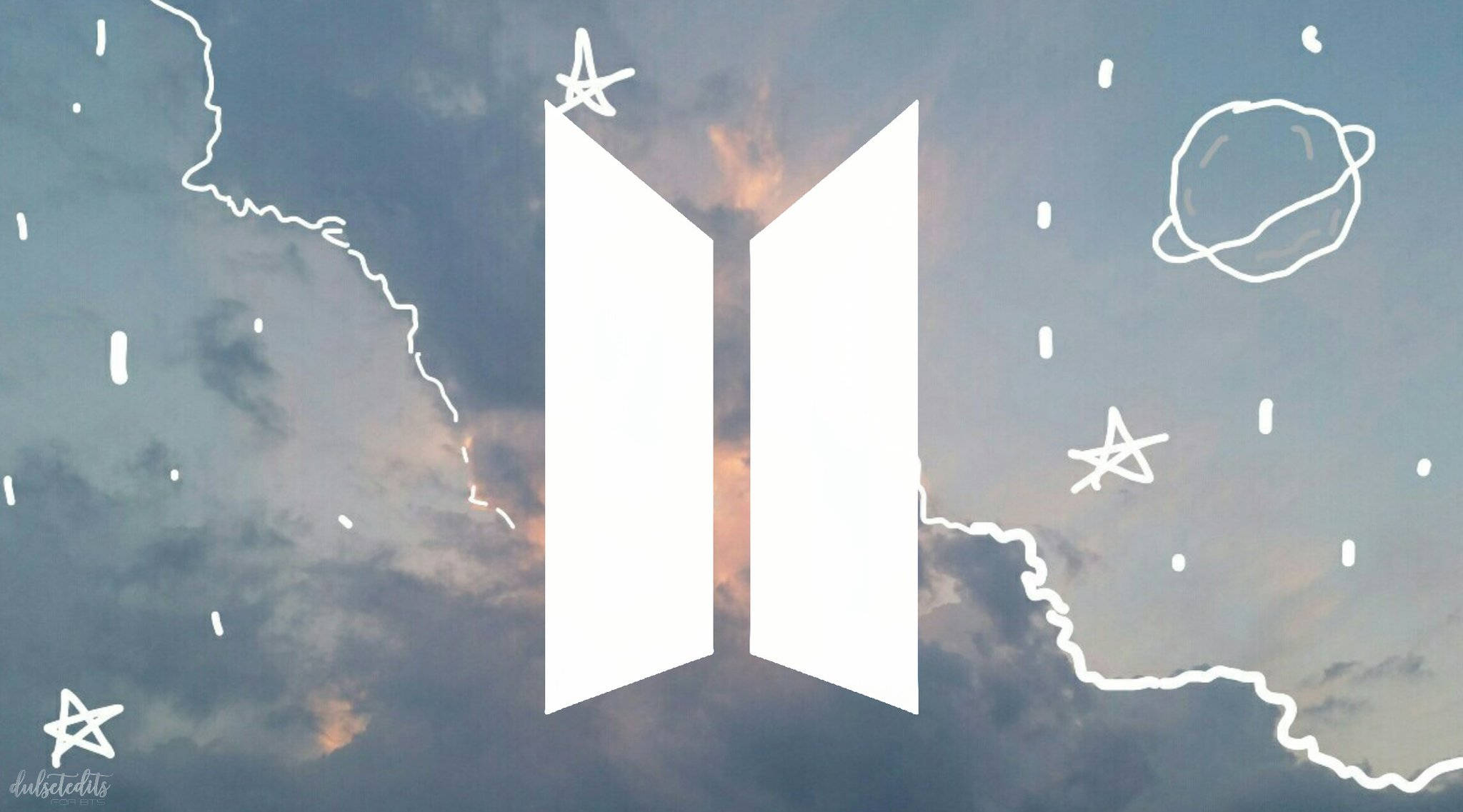 Logo BTS Dễ Thương Thẩm Mỹ Hình nền