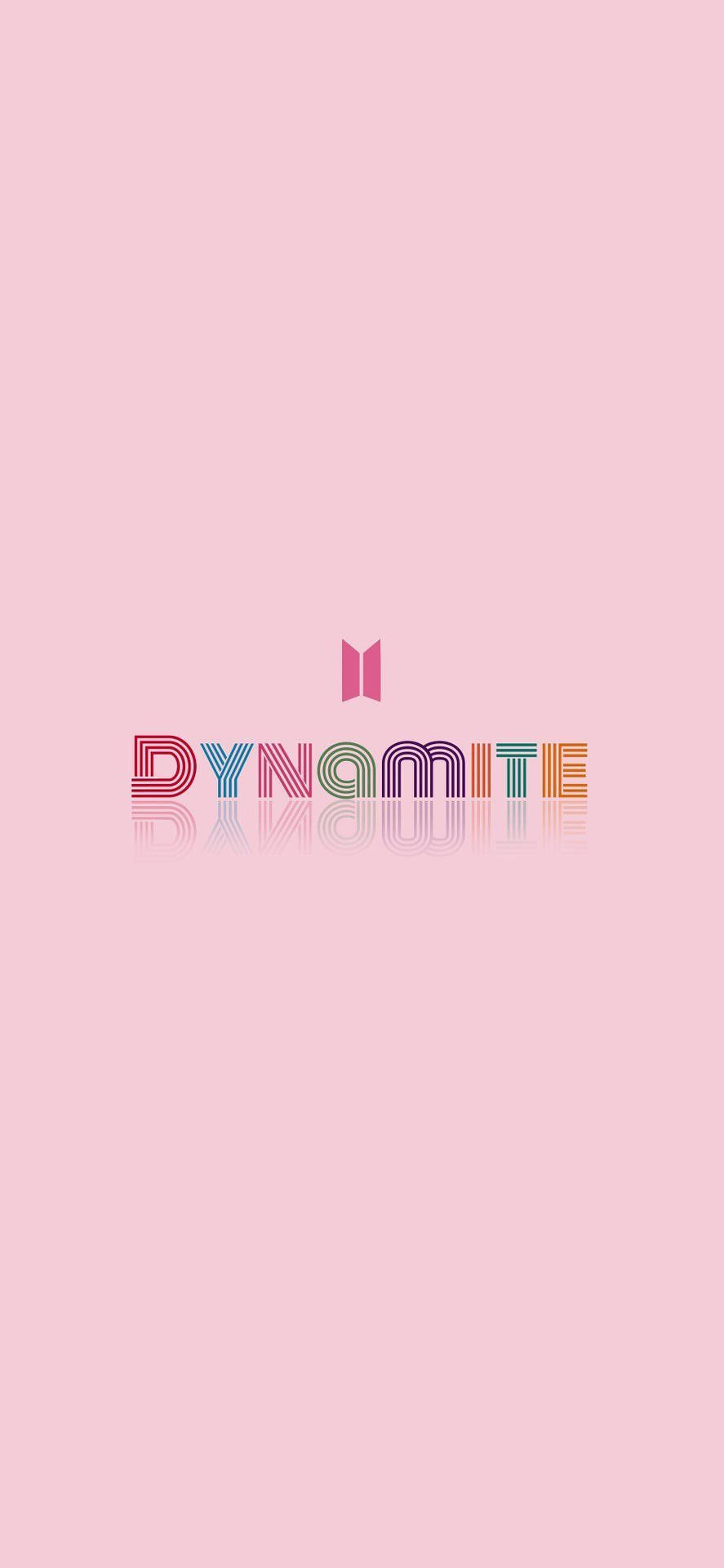 Logo BTS Dynamite Hồng Đơn Giản