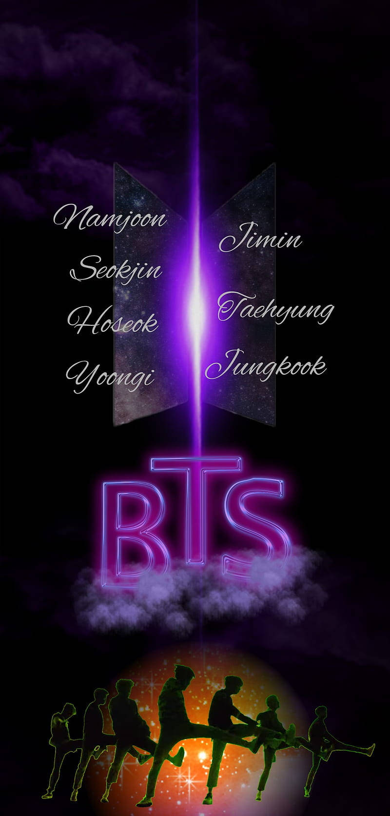 Hình nền fan art logo BTS