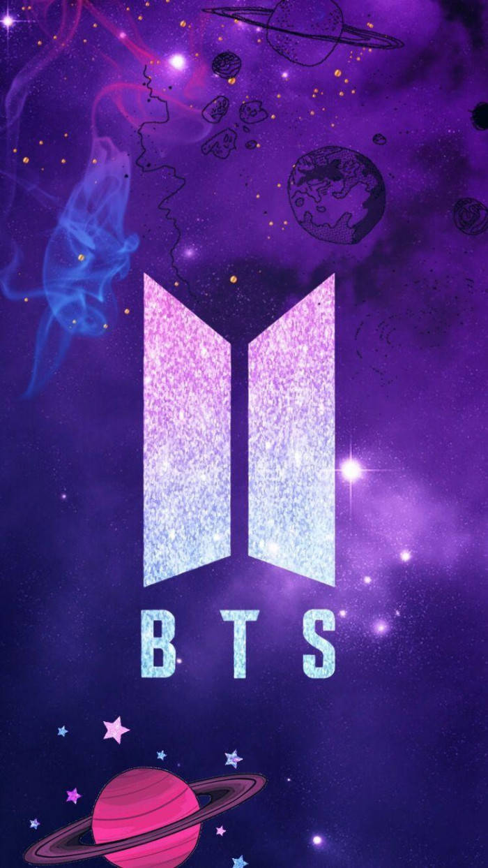 Logo BTS Galaxy với Hành tinh Hình nền