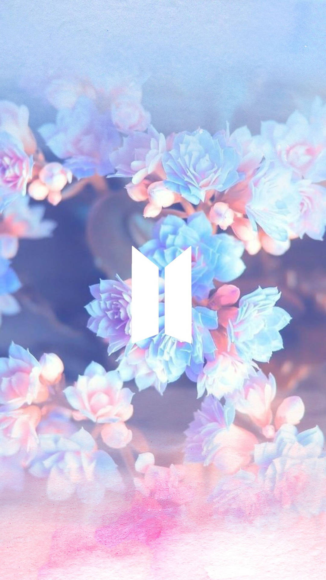 Hình nền logo BTS hoa lá