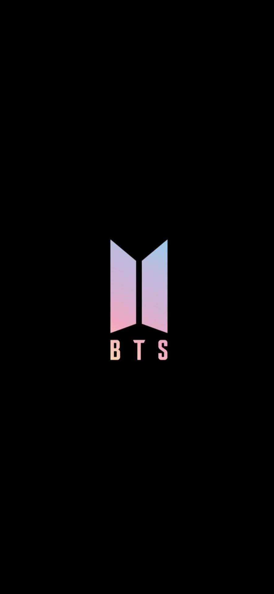 Logo BTS màu hồng tối giản Hình nền