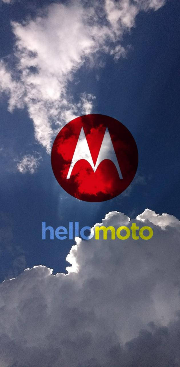 Logo Đỏ Motorola Trên Bầu Trời Hình nền