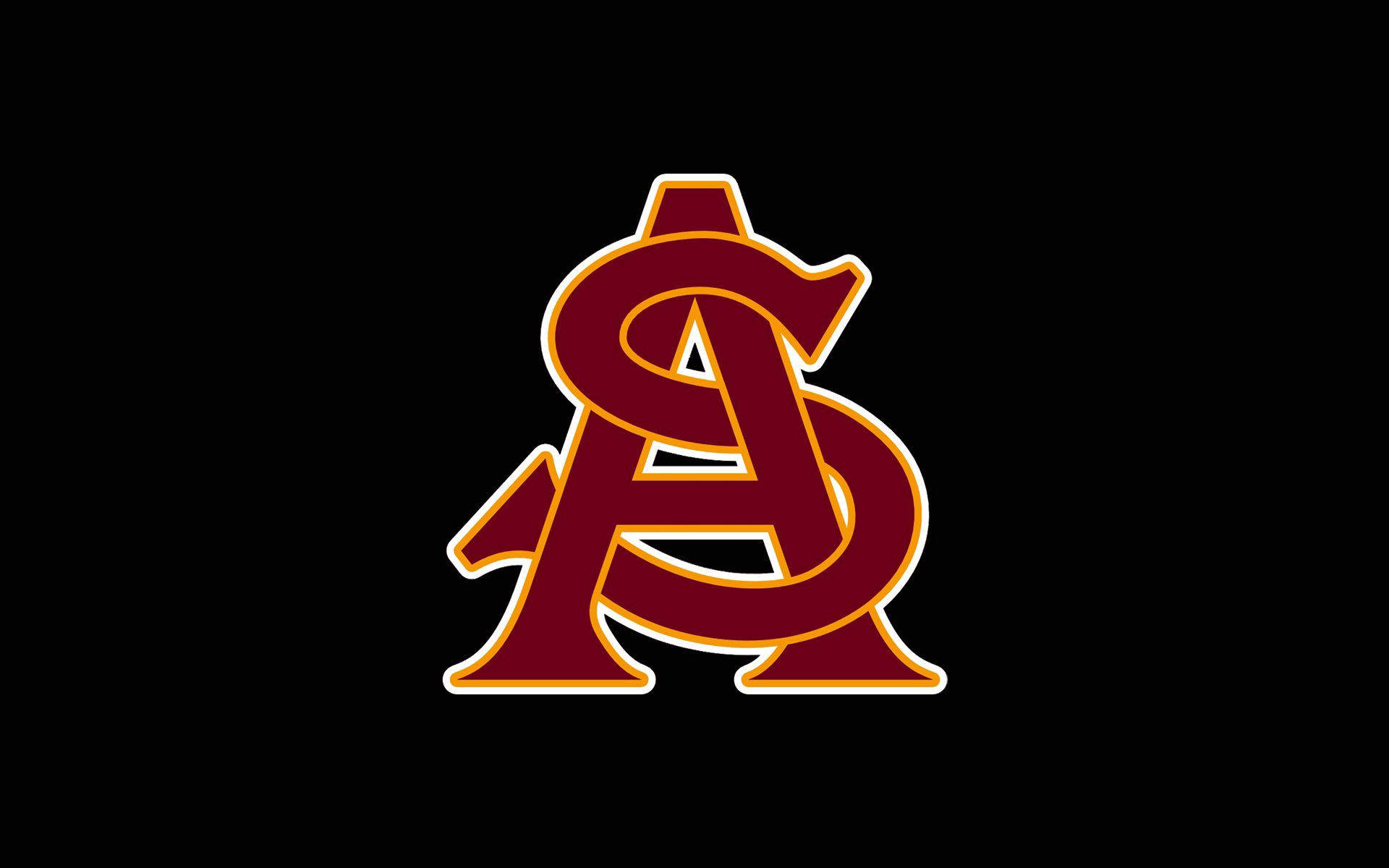 Hình nền máy tính logo đội bóng bầu dục Arizona State Sun Devils.