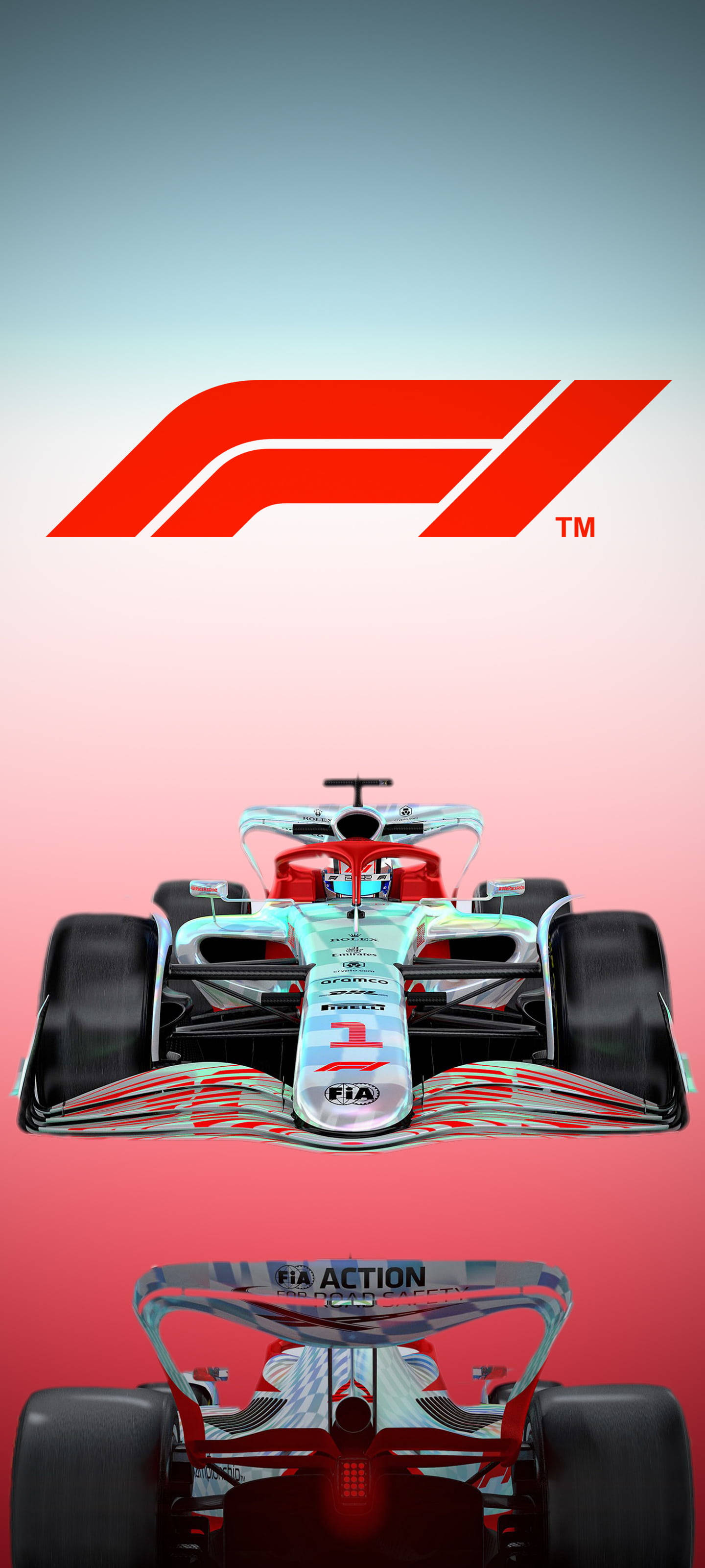 Logo F1 Nền chuyển màu iPhone Hình nền