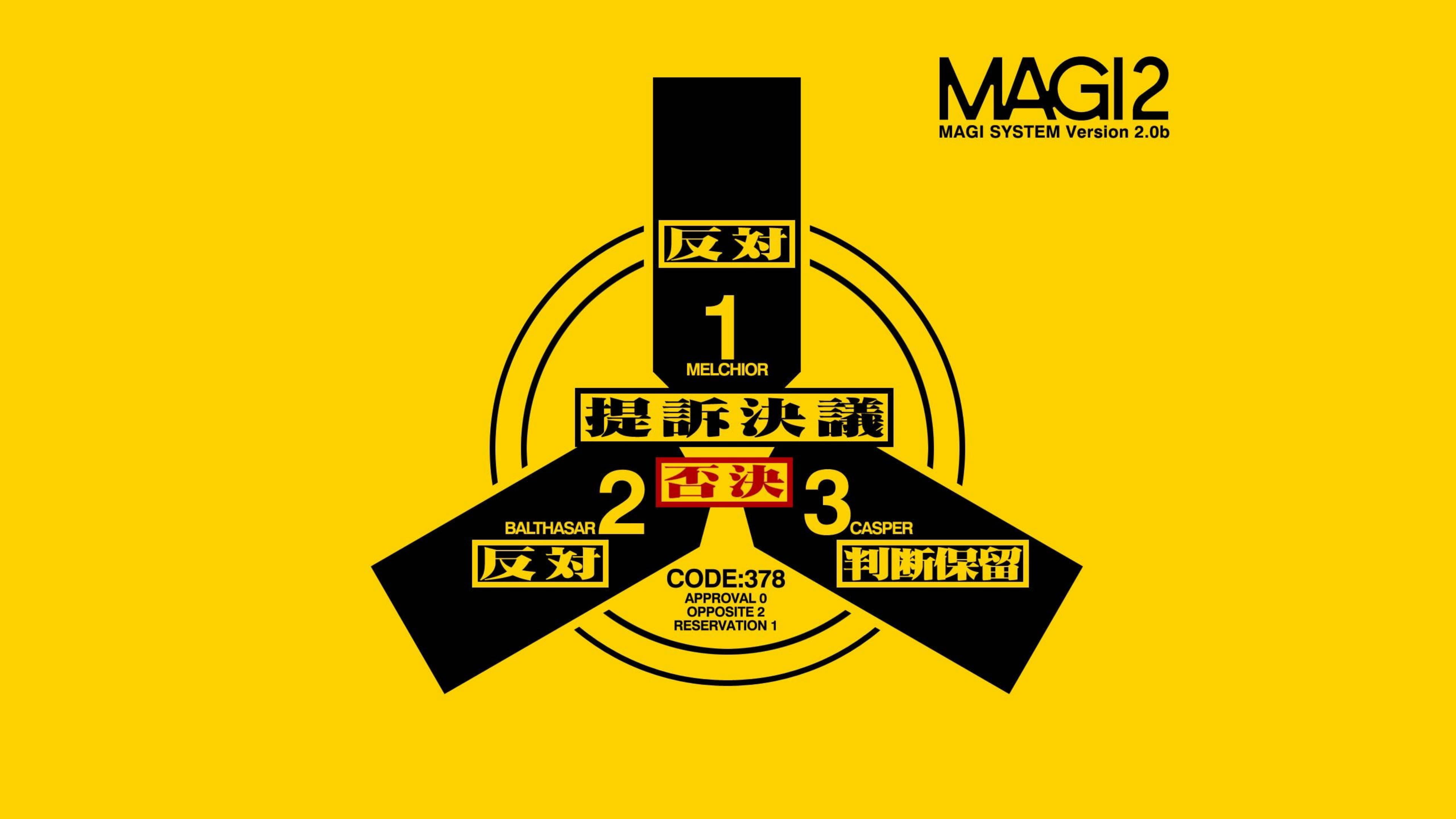 Logo Hệ Thống MAGI Evangelion 4K Hình nền