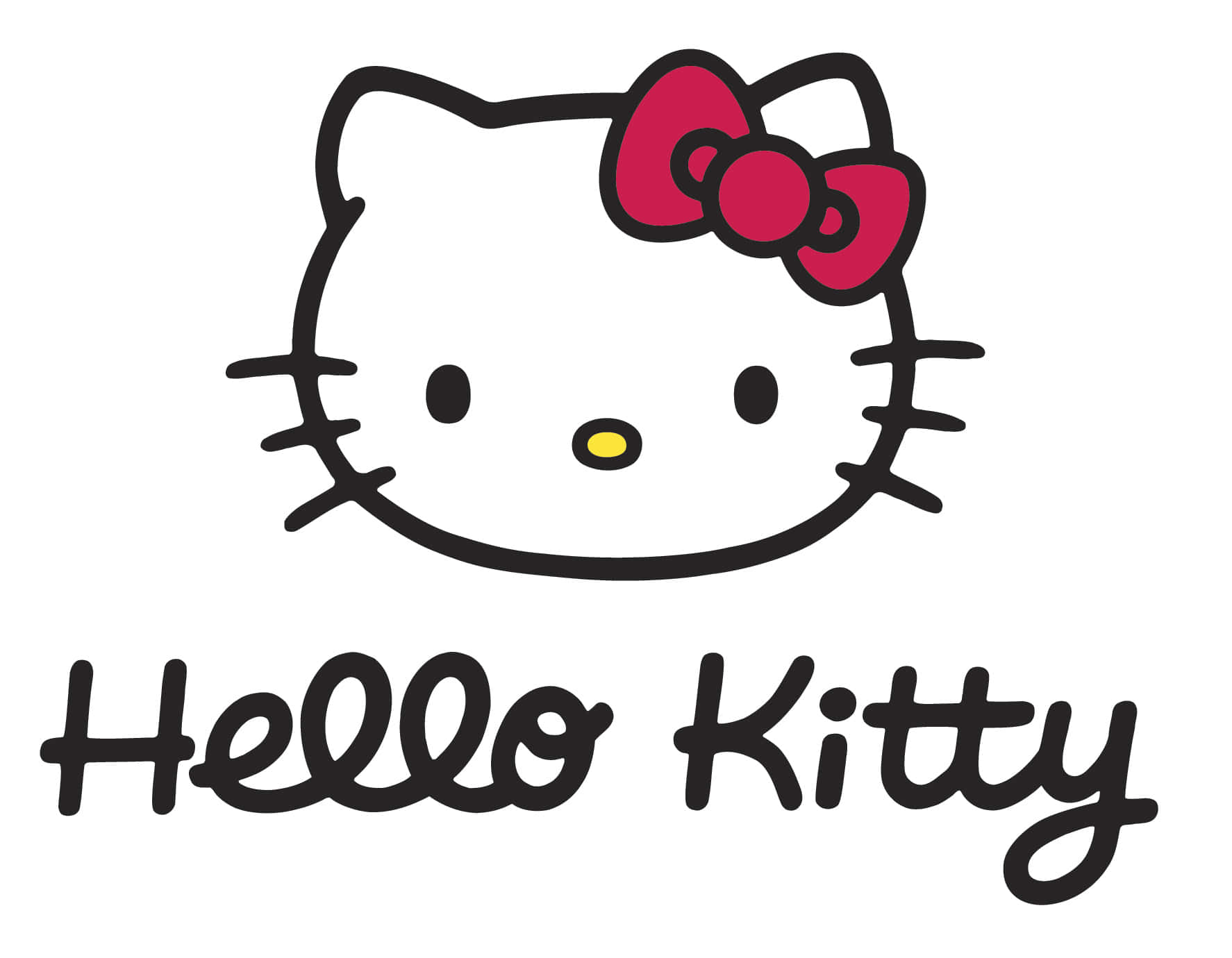 logo Hello Kitty với chiếc nơ đỏ Hình nền