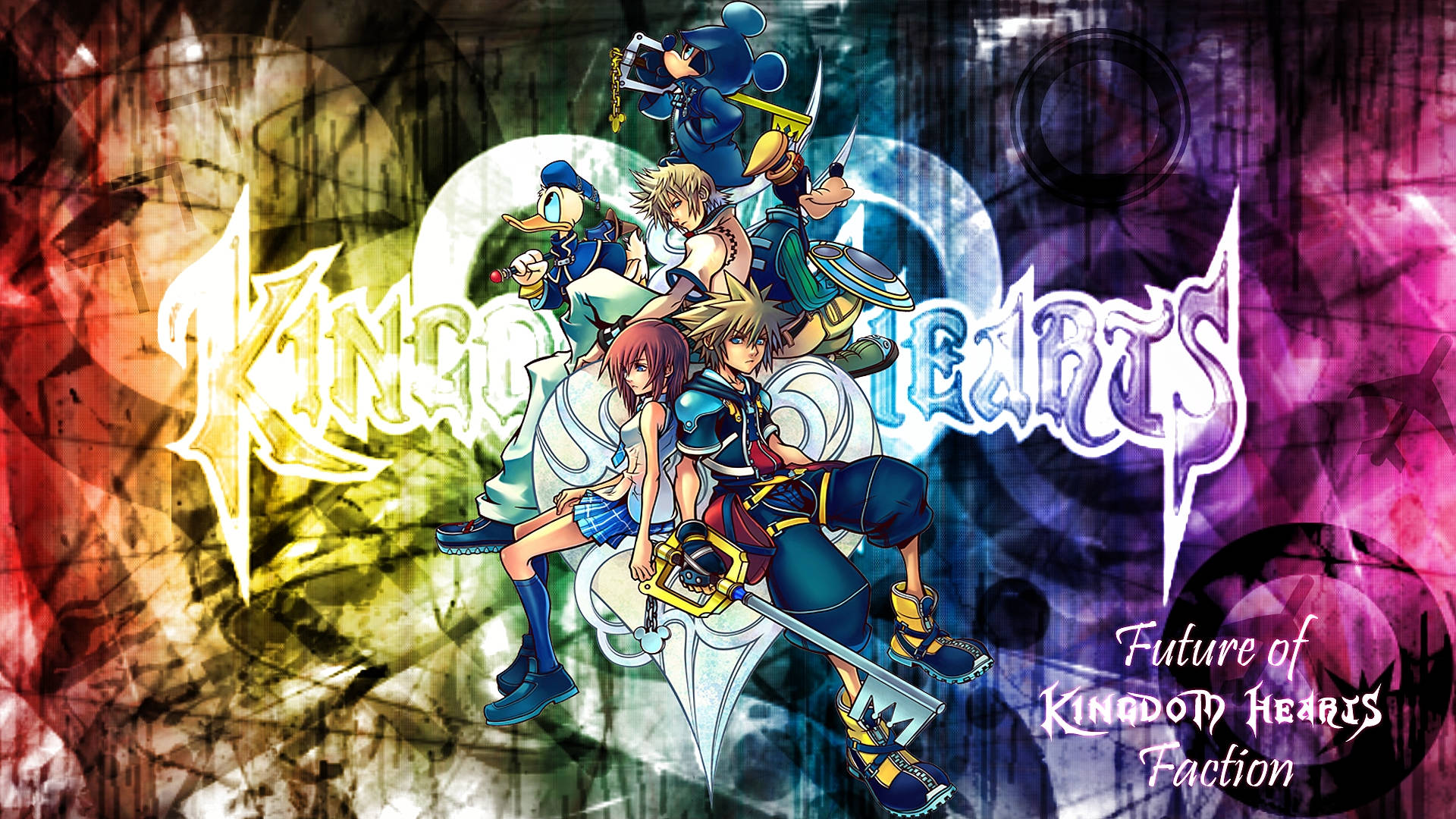 Logo Kingdom Heart trên thiết kế trừu tượng