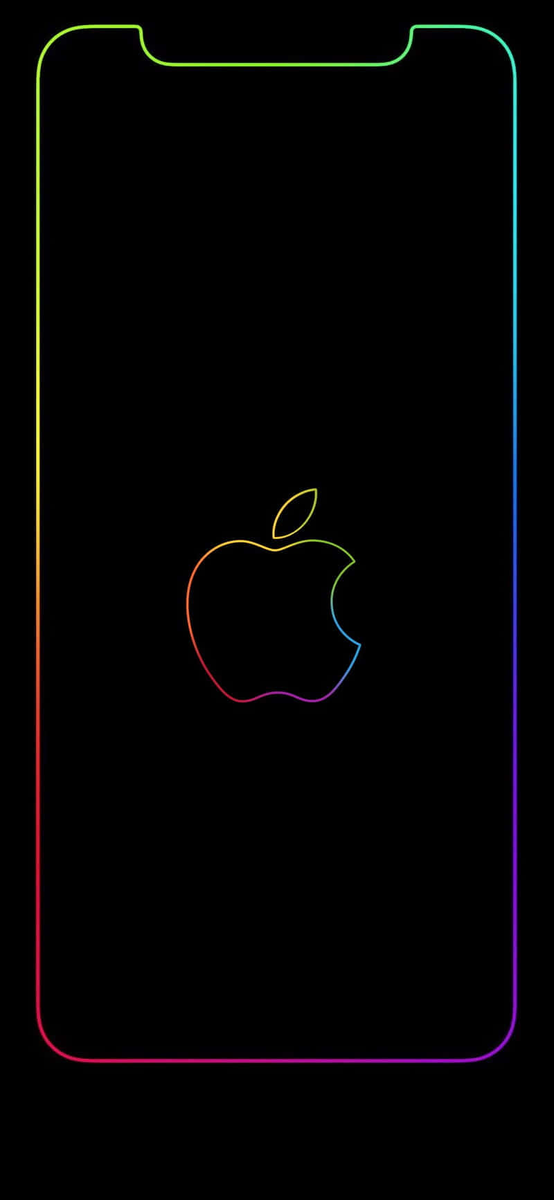 Logo Neon iPhone X Apple Hình nền