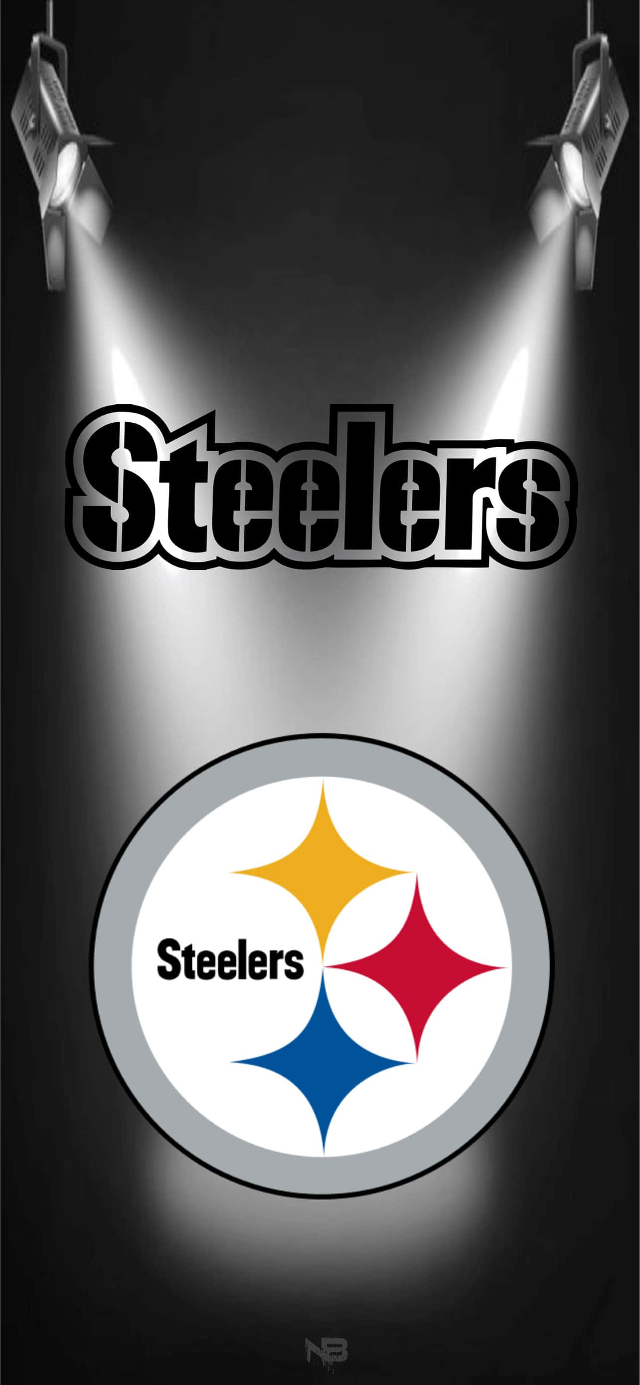 Logo Pittsburgh Steelers trên đèn sân khấu Hình nền