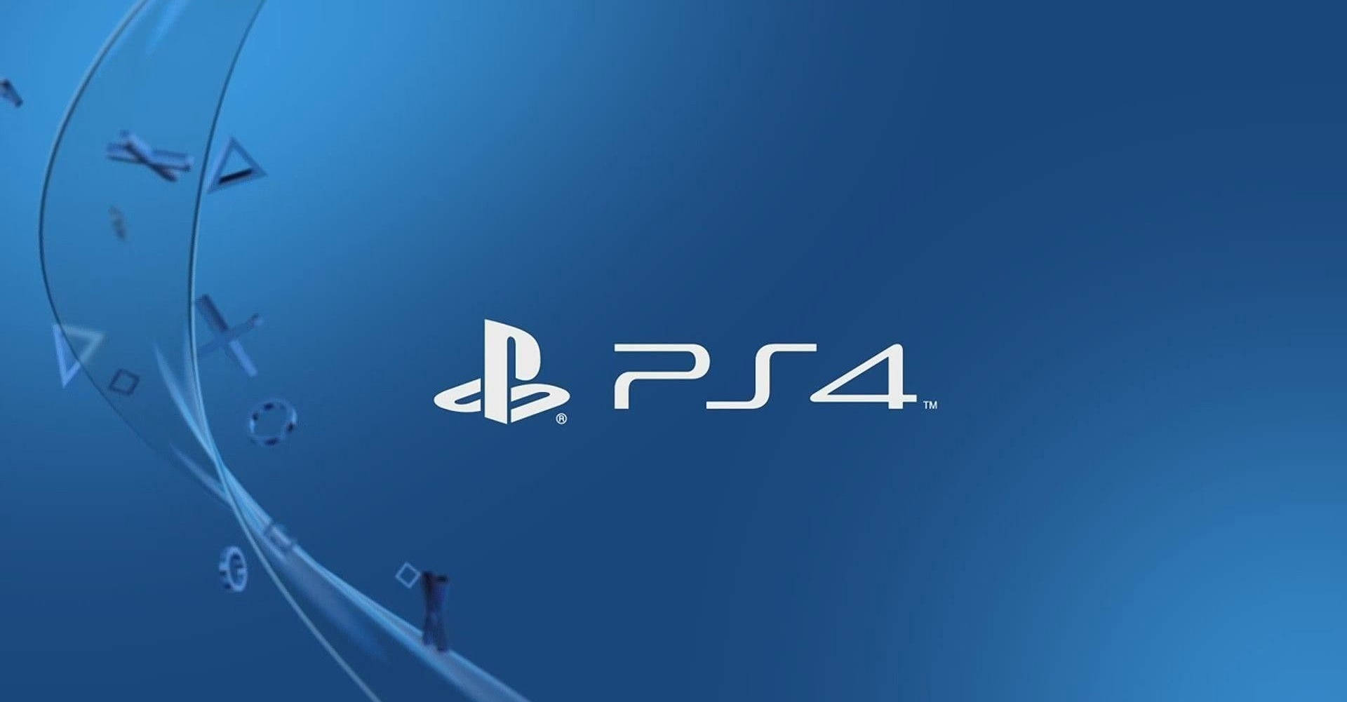 Logo PS4 với các nút hình khối — Xanh dương thẩm mỹ GIF Hình nền