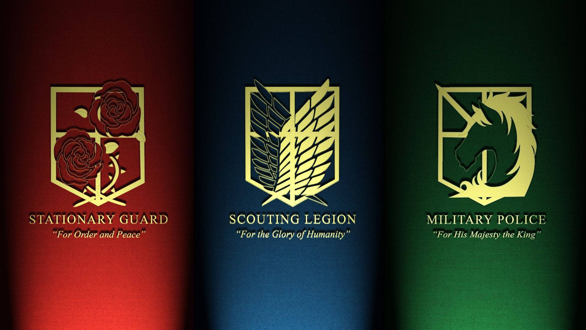 Logo Quân Đội Attack On Titan Hiệu Ứng Vignette