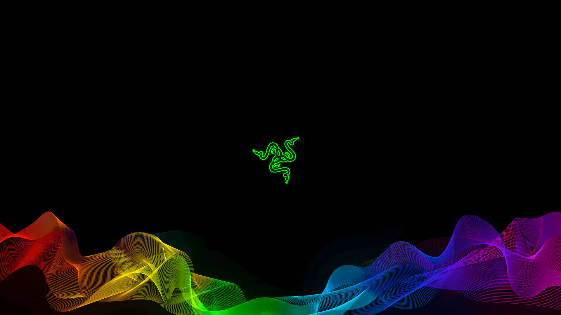 Logo Razer Xanh RGB 4K Hình nền