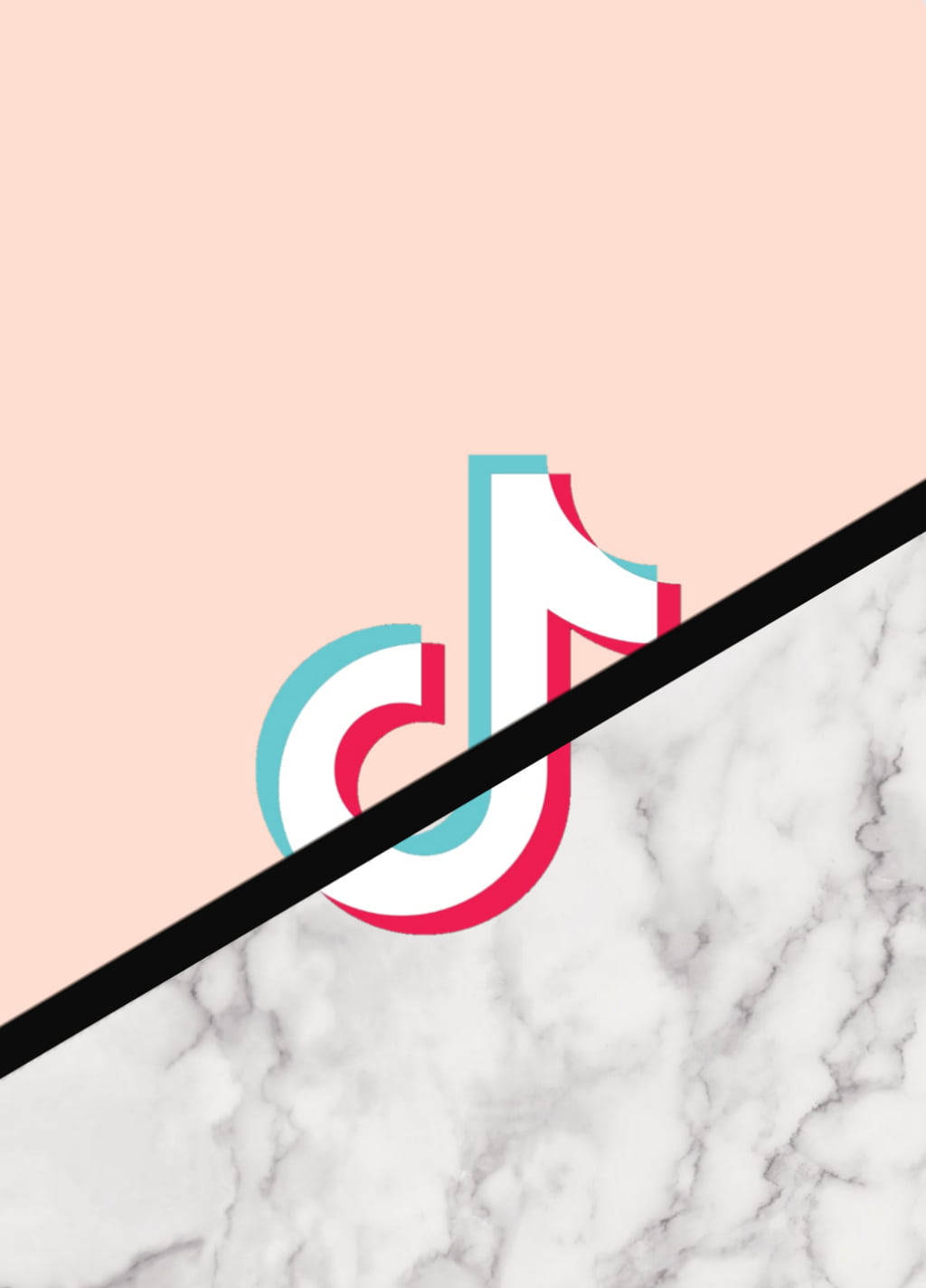 Logo TikTok màu hồng cẩm thạch Hình nền