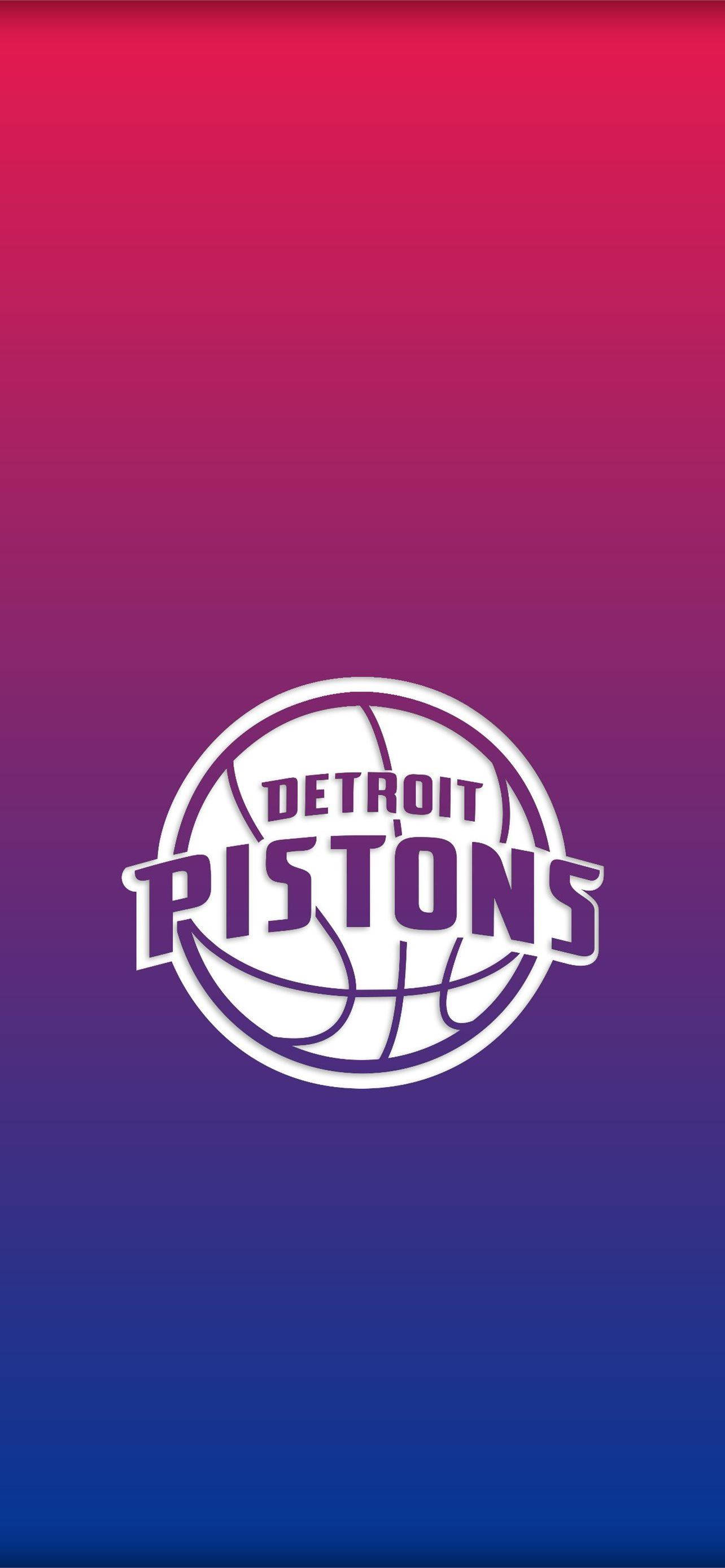 Logo trắng hai tông màu của Detroit Pistons Hình nền