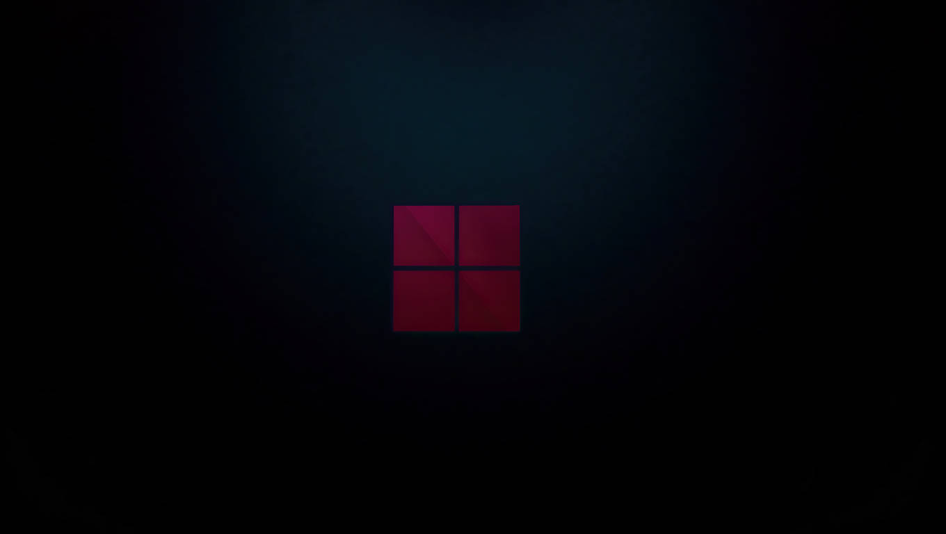 Logo Windows 11 trên Laptop Tối Hình nền