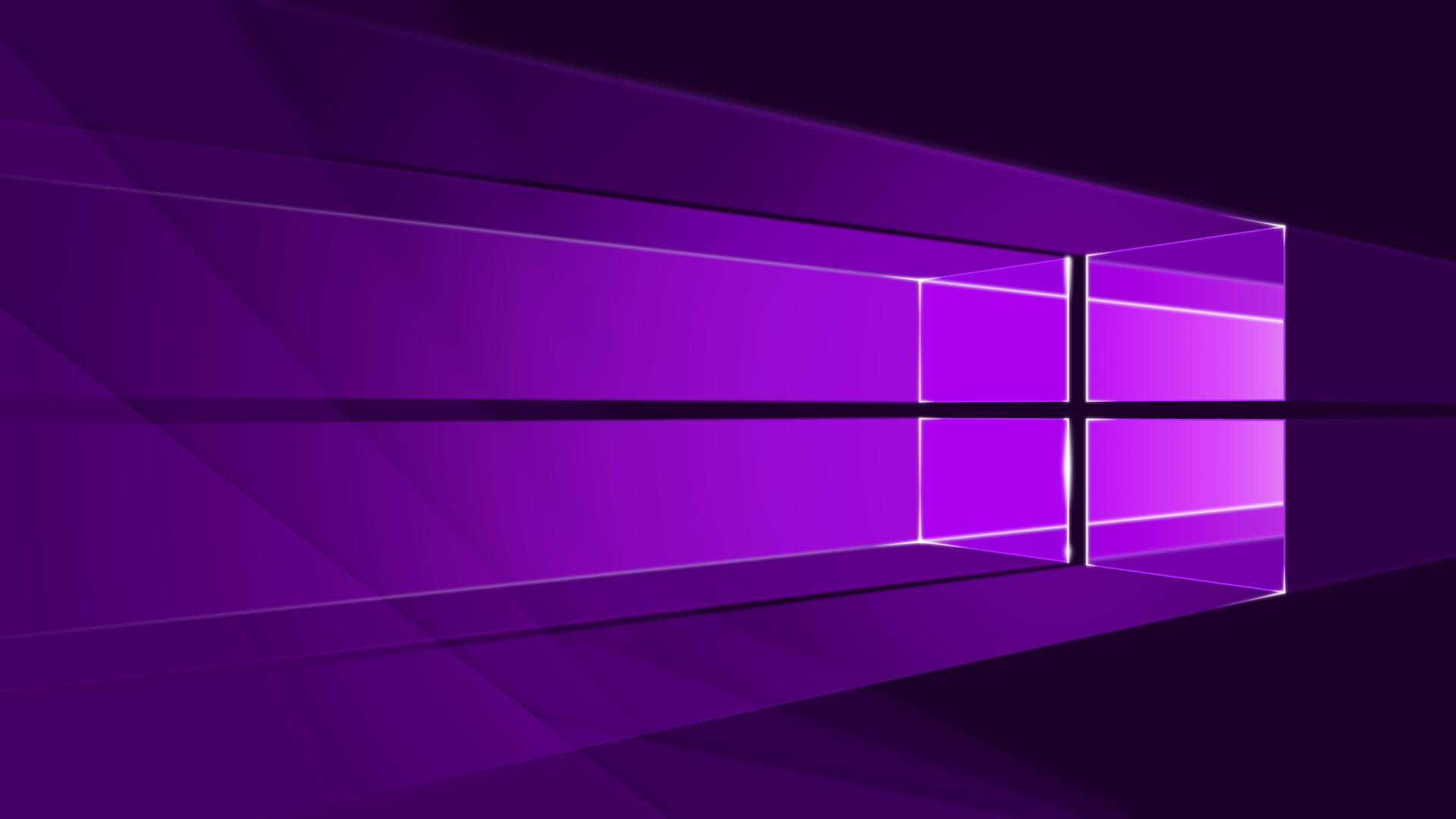 Logo Windows màu tím neon tối Hình nền