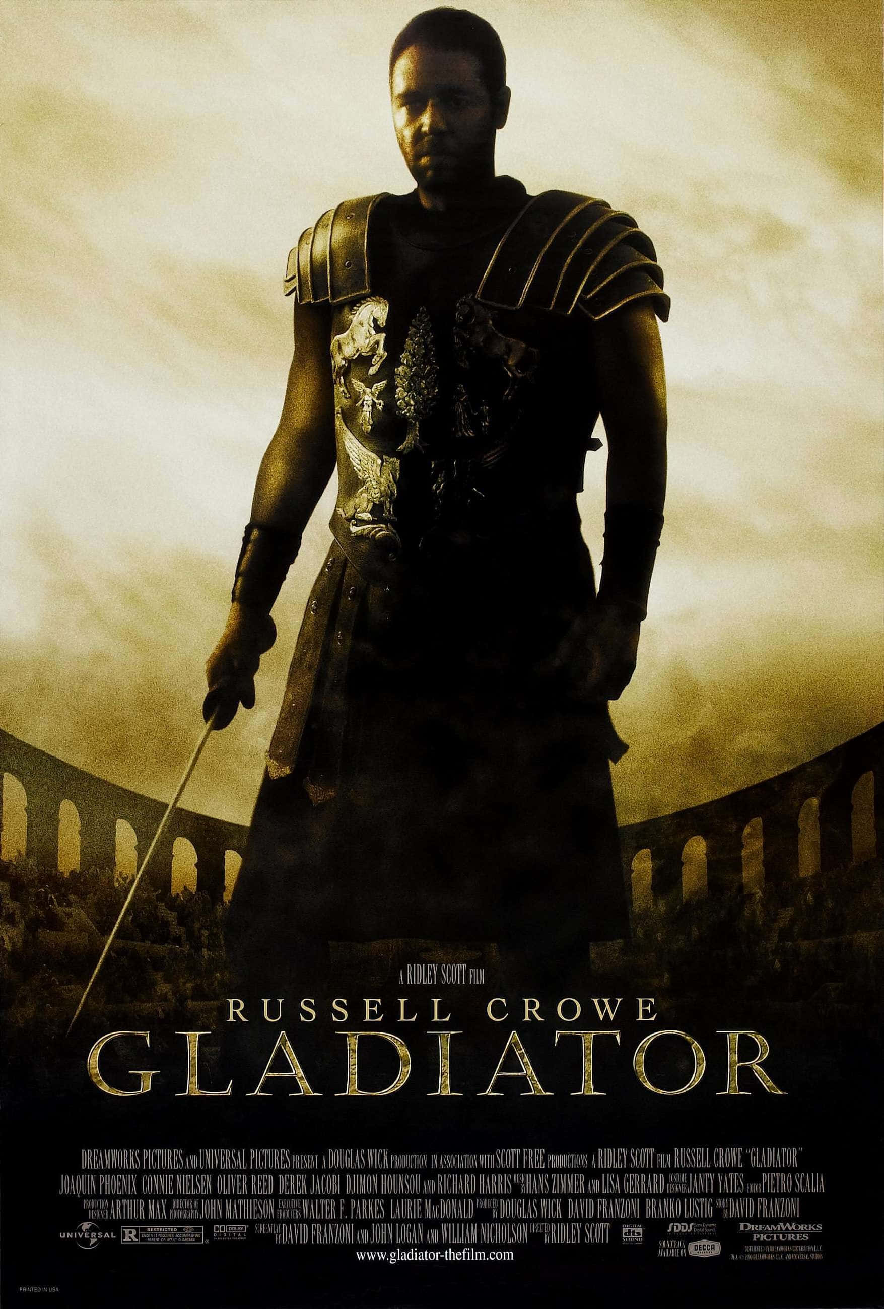 "Lớn hơn cả cuộc đời: Maximus Decimus Meridius trong bộ phim gladiator sử thi "Gladiator" Hình nền