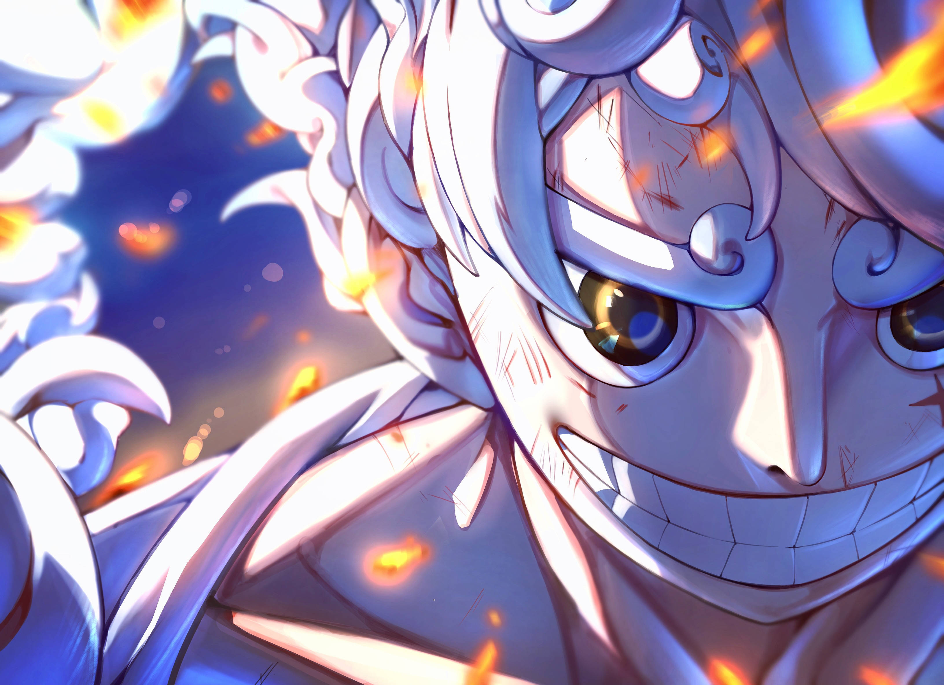 Lửa Hồng Cùng Joy Boy Luffy Hình nền