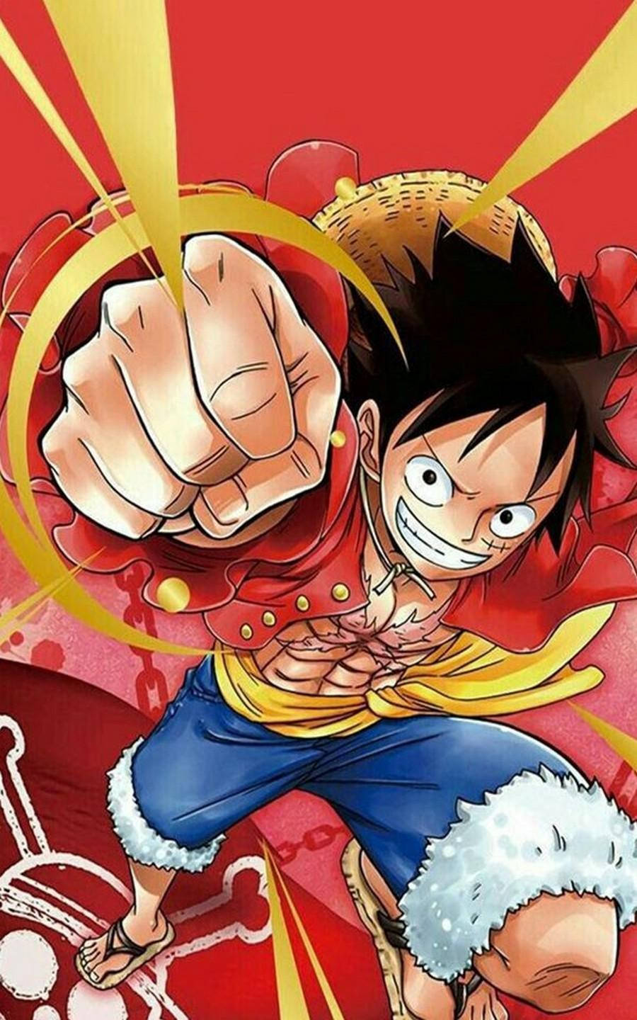 Luffy Cười Và Đấm Hình nền
