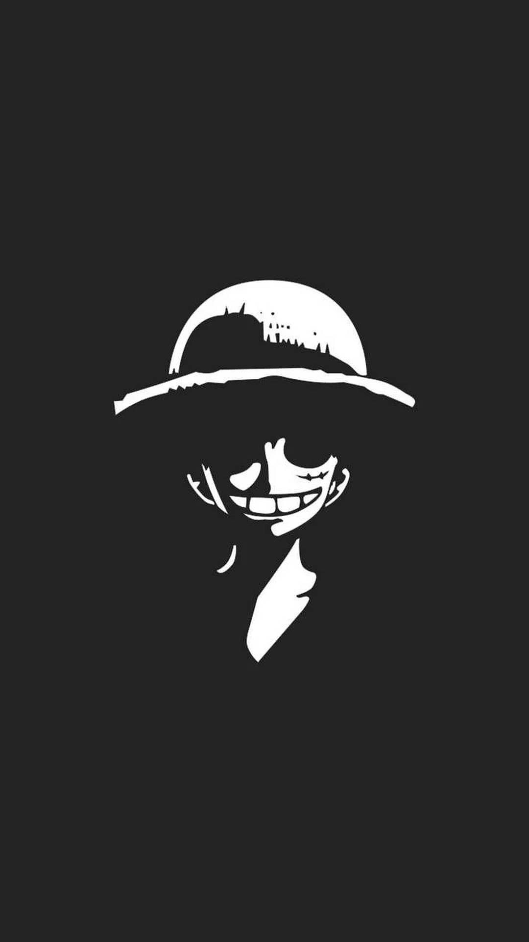 Hình nền iPhone Luffy đơn sắc One Piece