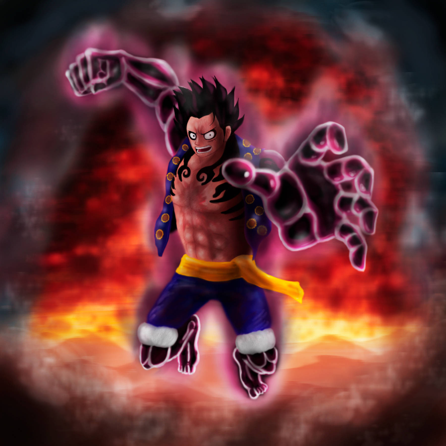 Luffy Gear 4 Ác Mộng Hình nền