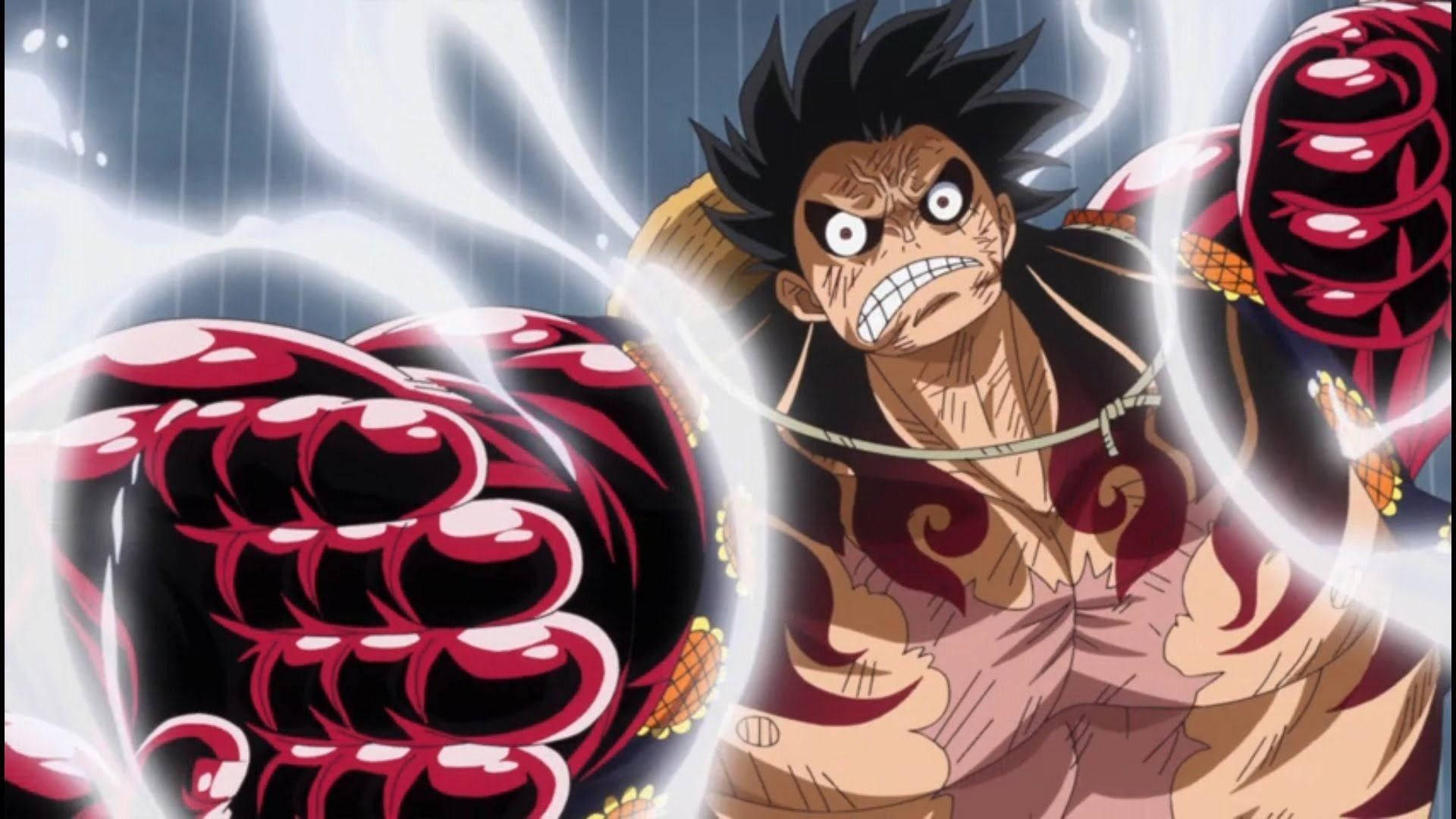 Luffy Gear 4 biến dạng khuôn mặt Hình nền