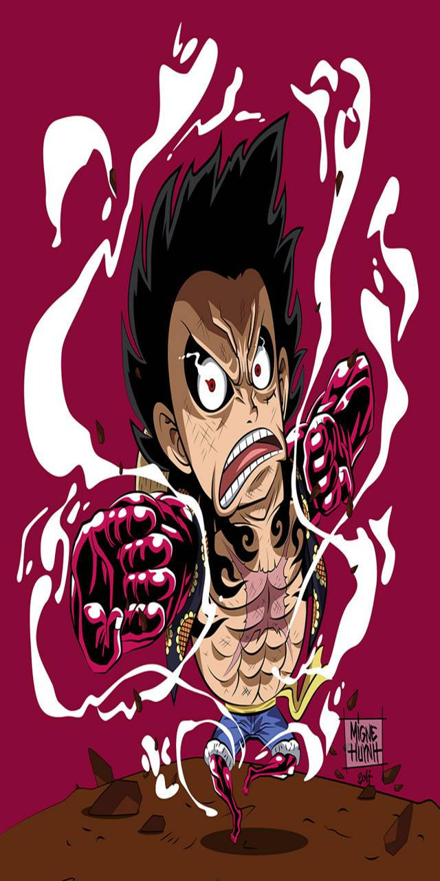 Luffy Gear 4 Biến Dạng Nghệ Thuật Hình nền