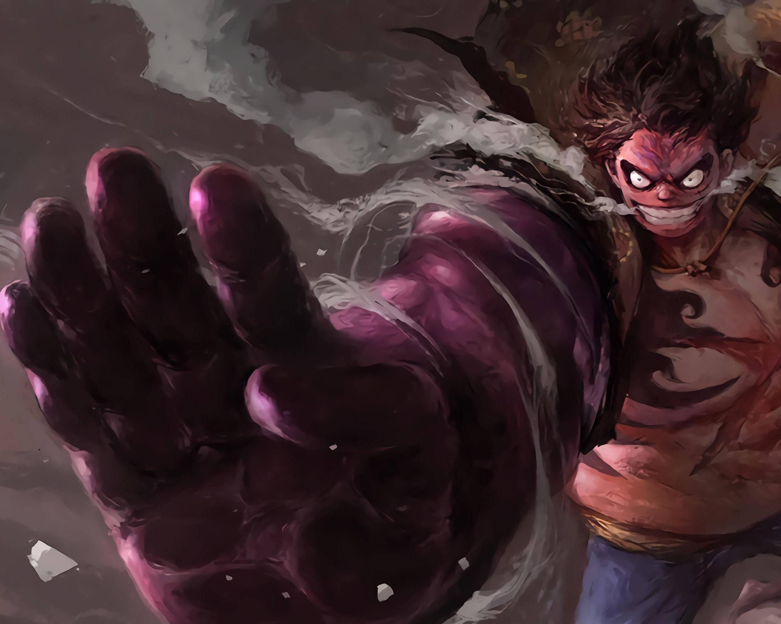 Luffy Gear 4 Nụ Cười Quái Dị Hình nền