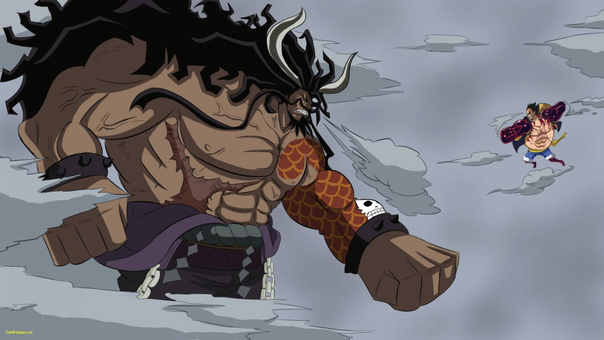 Luffy Gear 4 và Kaido dạng người Hình nền
